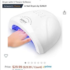 NWT UV LED Nail Lamp, SUNUV Gel Nail Light for Nail Polish